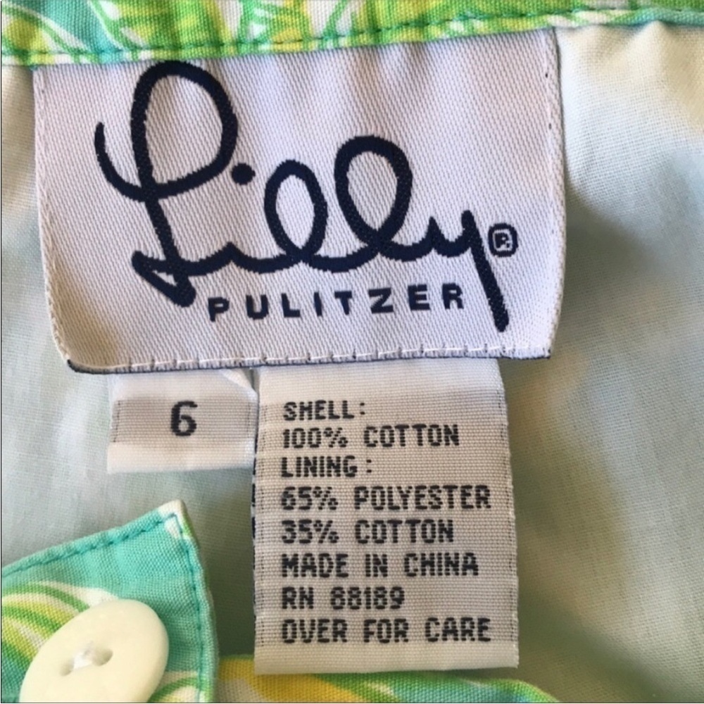 Lilly Pulitzer White Label Bamboo Print Capri Pants Size 6 - Picture 7 of 10